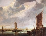 CUYP, Aelbert The Ferry Boat fg painting